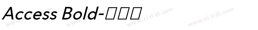 Access Bold字体转换